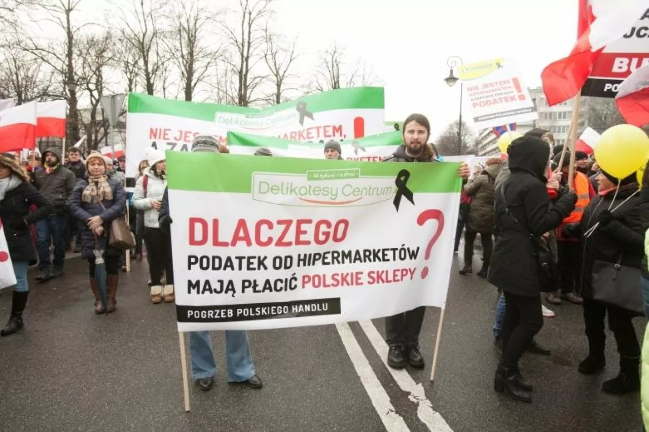 Demonstracja handlowców w Warszawie (fot. Jacek Łagowski/wiadomoscihandlowe.pl)