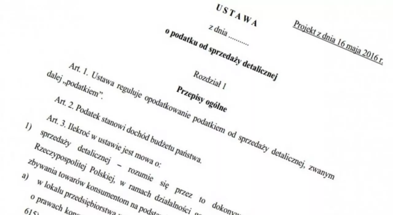 Nowy projekt ustawy o podatku handlowym (fot. materiały własne)