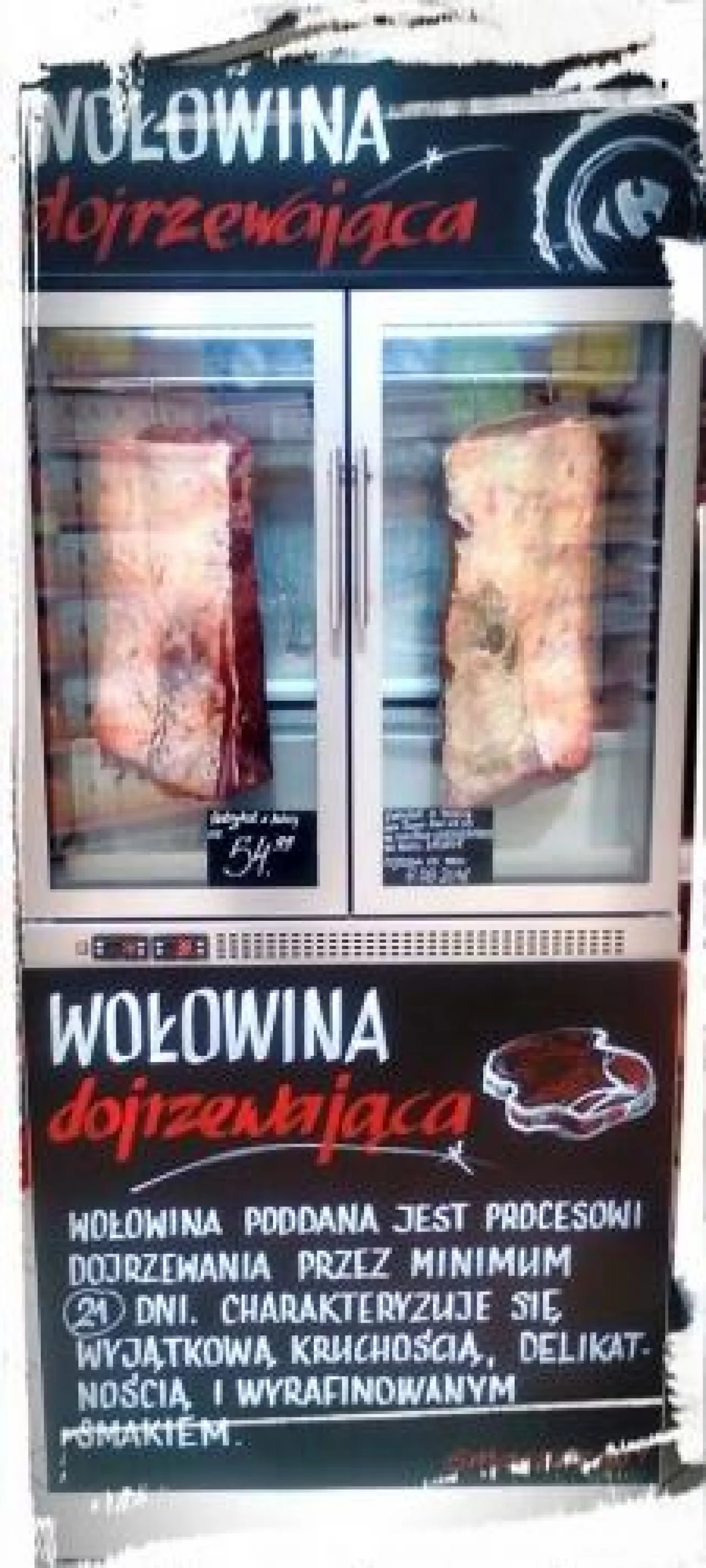 Dojrzewalnia wołowiny w hipermarkecie Carrefour (materiały prasowe)