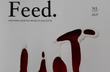 Na zdj. fragment okładki pierwszego numeru magazynu ”Feed”, wydawanego przez Jeronimo Martins (fot. materiały własne)