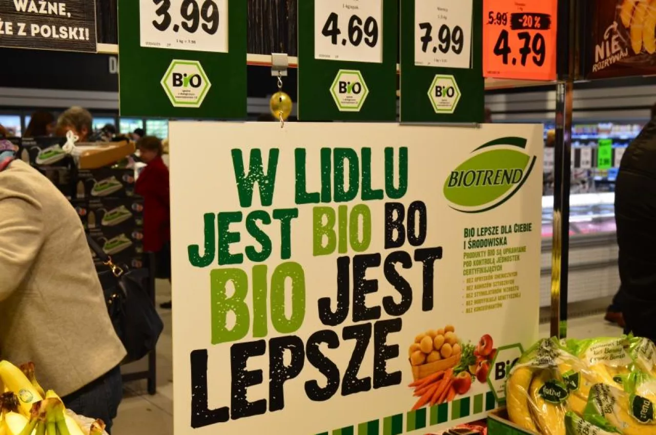 Produkty bio w sklepie sieci Lidl (materiały własne)