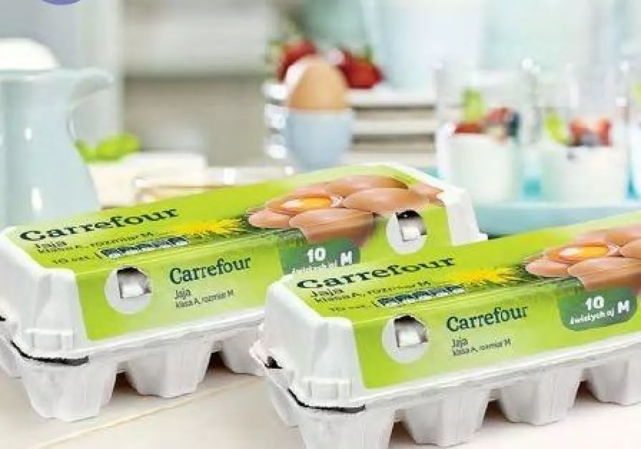 Jaja pod marką własną sieci Carrefour (materiały prasowe)