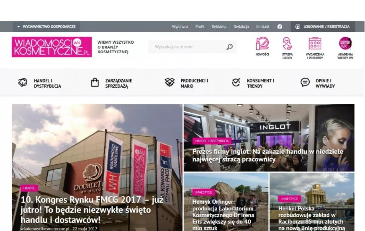 Strona główna portalu wiadomoscikosmetyczne.pl ()