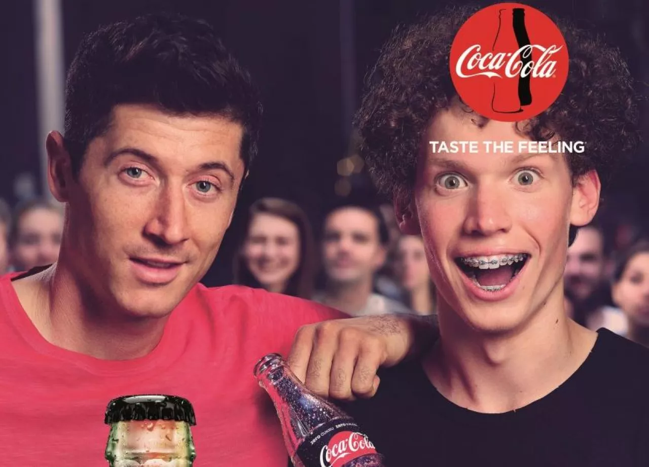Robert Lewandowski promuje markę Coca-Cola Zero Cukru (Coca-Cola)