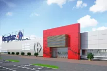 Galeria Gryf w Szczecinie. Po modernizacji supermarketu Carrefour planuje budowę nowej strefy gastronomiczno-wypoczynkowej (fot. materiały prasowe, Carrefour)
