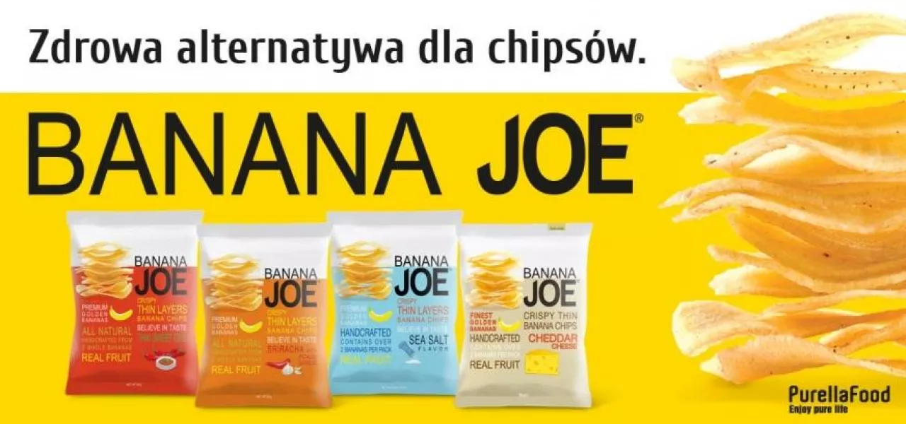 Wyłącznym dystrybutorem chipsów Banana Joe w Polsce jest Purella Food (materiały prasowe Purella Food)