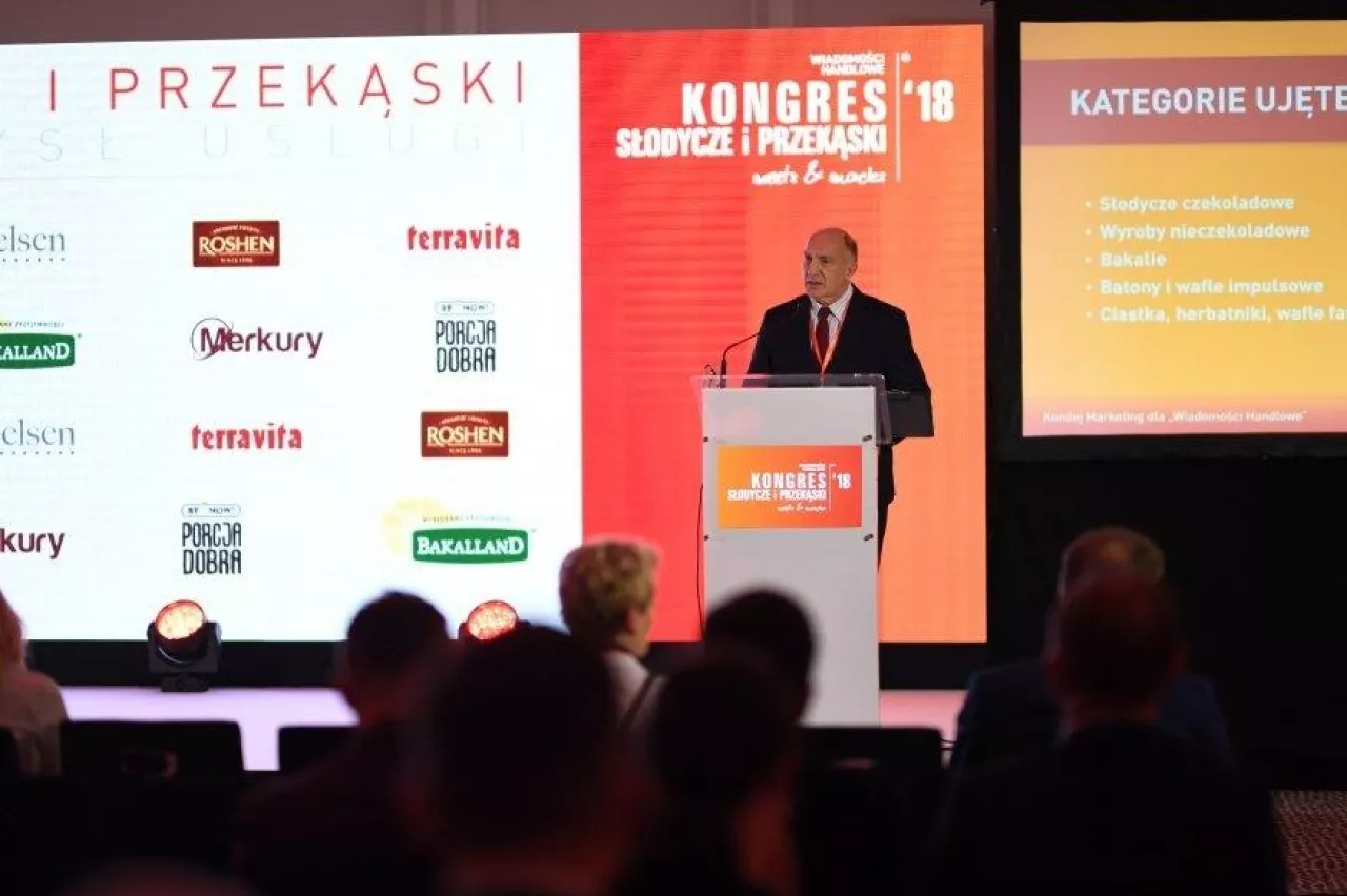 Andrzej Kondej podczas Kongresu Słodycze i Przekąski Sweets &amp; Snacks 2018 (Fot. Redakcja)