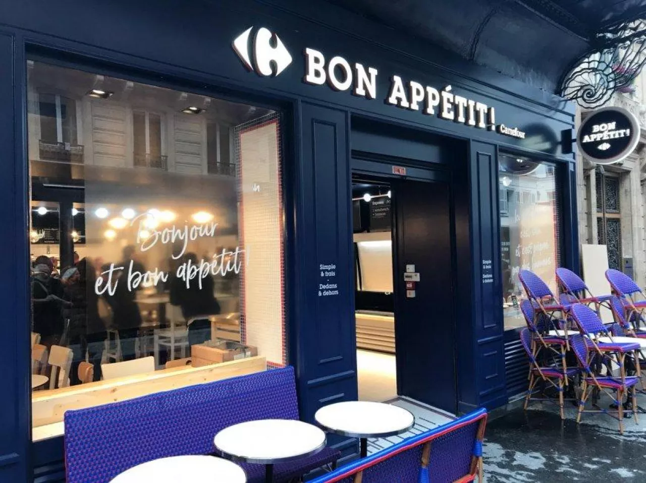 Tak prezentuje się pierwsza restauracja sieci Carrefour Bon Appetit (fot. Carrefour/C.Pioger, za: Linkedin)