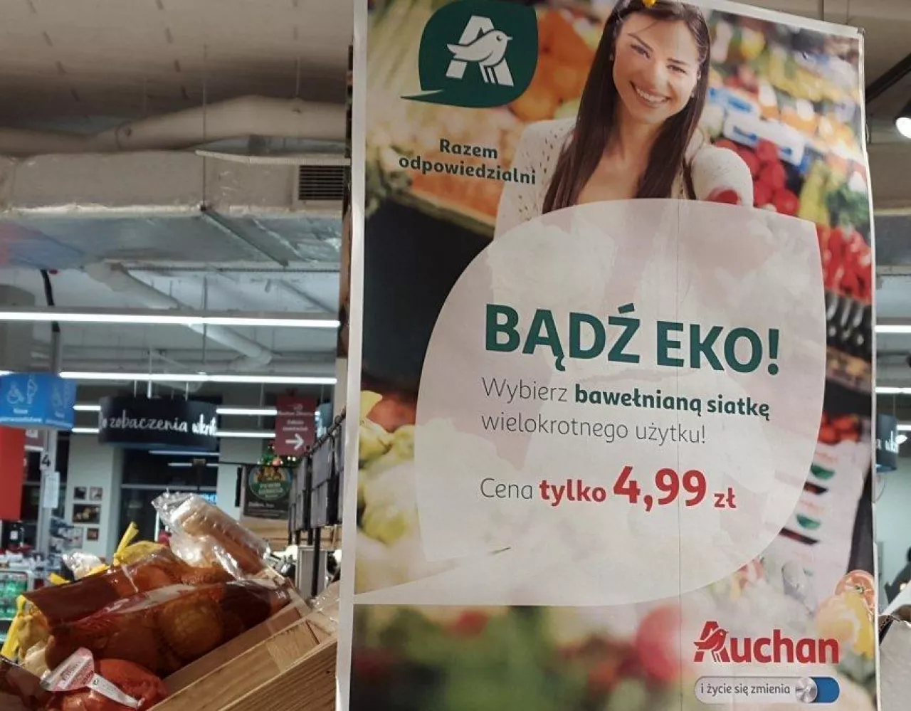 Bawełniane siatki na warzywa w Auchan (wiadomoscihandlowe.pl)