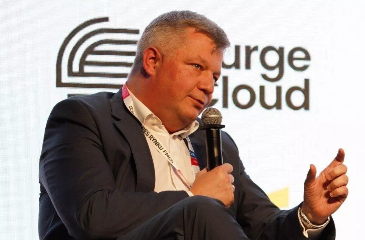 Jacek Owczarek, członek zarządu Grupy Eurocash podczas Kongresu Rynku FMCG 201 (fot. wiadomoscihandlowe.pl)