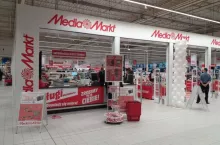 MediaMarkt na terenie hipermarketu Carrefour w Łodzi, ul. Szparagowa (fot. Konrad Kaszuba)