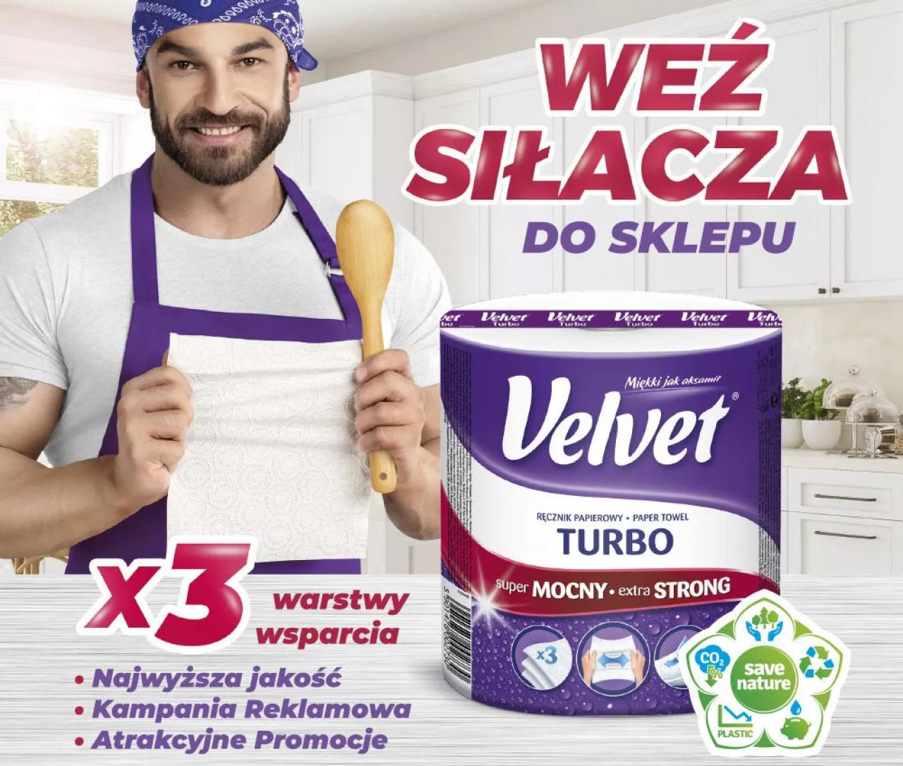Kampania ręcznika Velvet Turbo (fot. materiały prasowe)