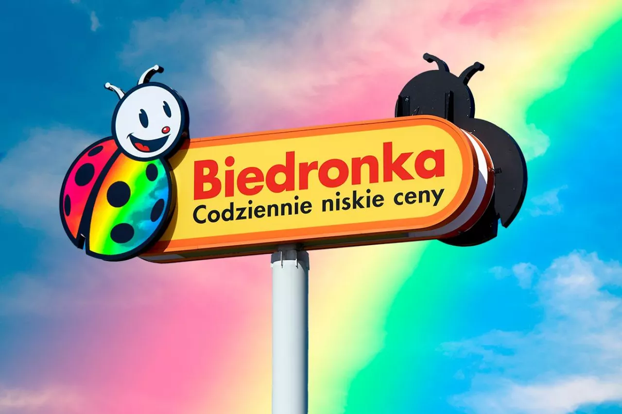 Na tęczową Biedronkę nie trzeba będzie długo czekać, uważa Franciszka Sady z Kampanii Przeciw Homofobii (fotomontaż: wiadomoscihandlowe.pl, oryginalne zdjęcie: Shutterstock/Sebastian Gora Photo)