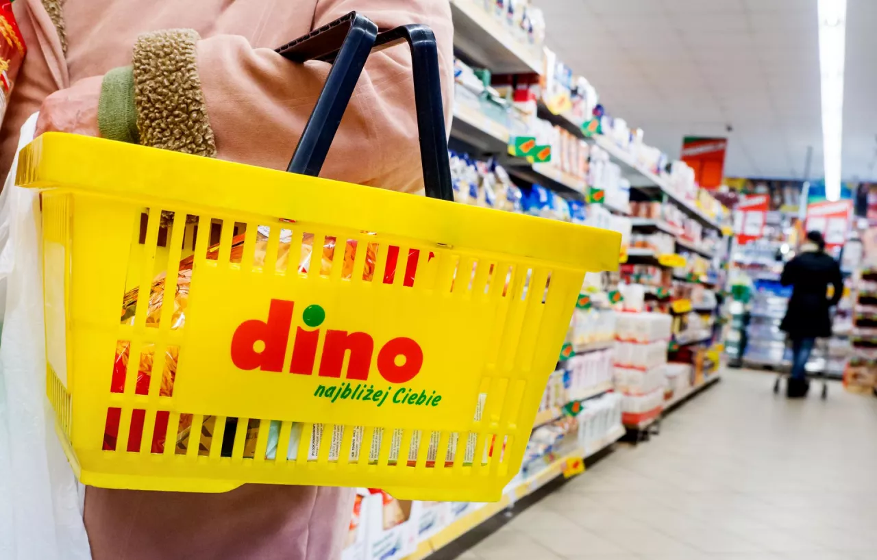 Koszyk na zakupy w sklepie sieci Dino (Dino Polska)