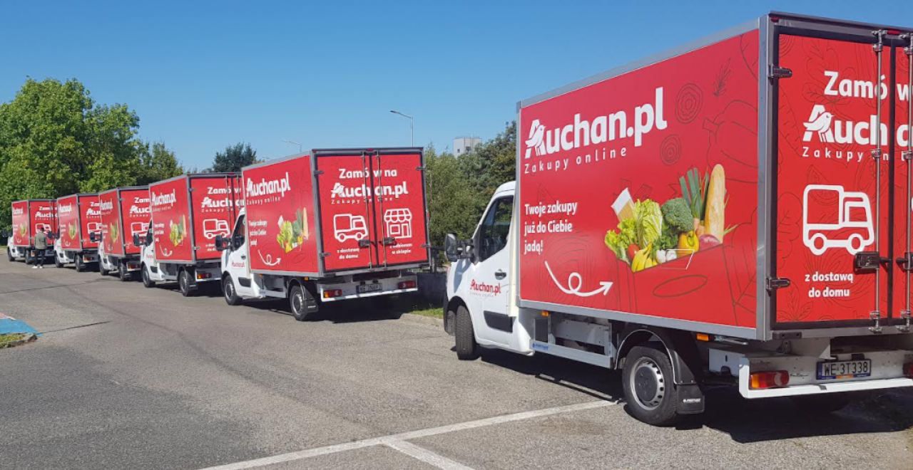 Samochody dostawcze sklepu internetowego Auchan (Auchan Retail Polska)