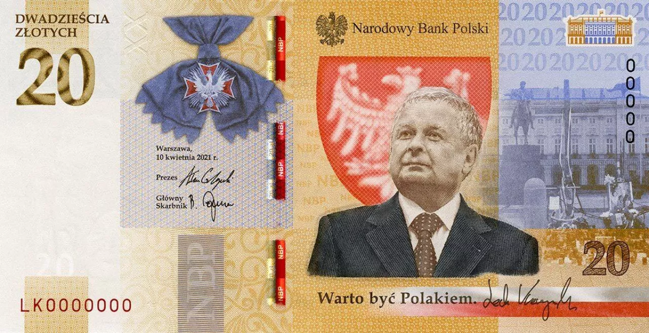 9 listopada do obiegu trafi banknot z wizerunkiem Lecha Kaczyńskiego (NBP)