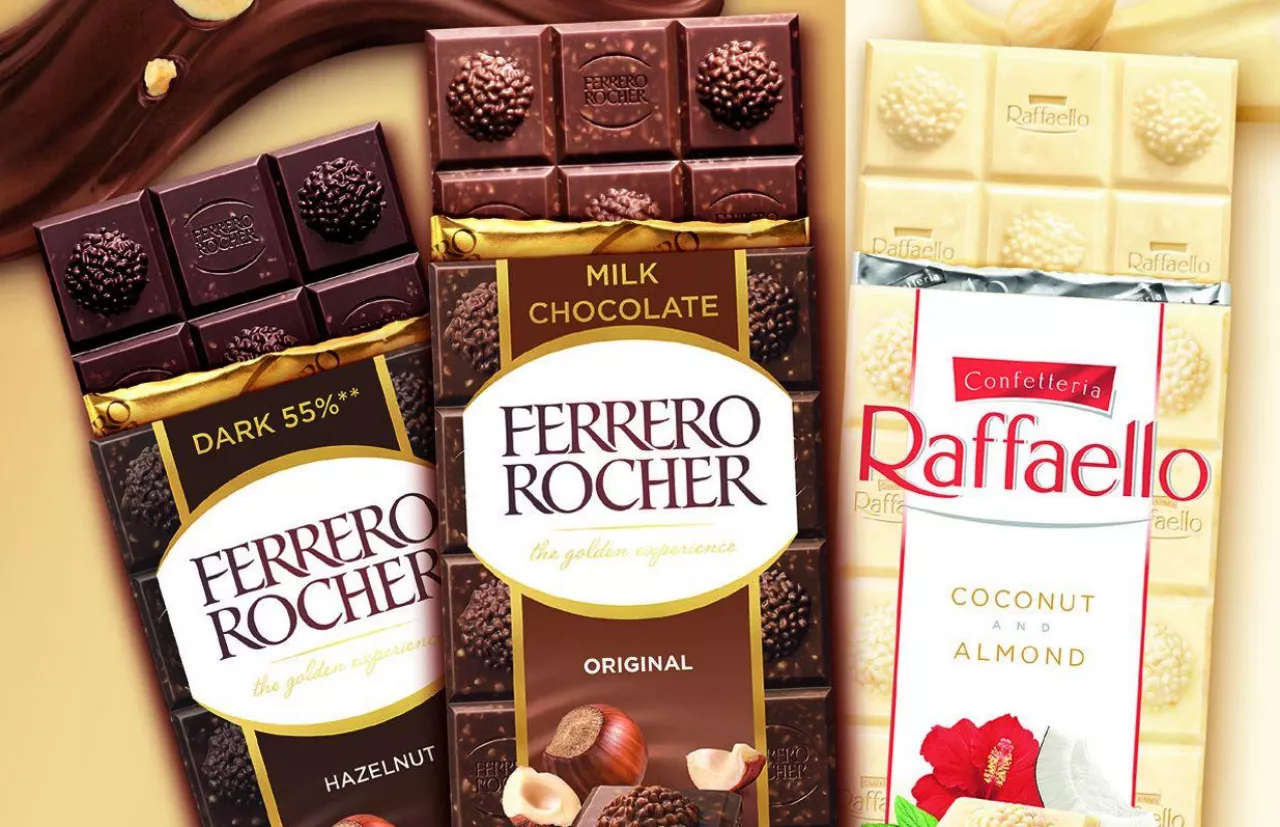 Ferrero wprowadza tabliczki czekolady Ferrero Rocher i Raffaello (Ferrero)
