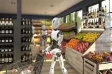Robot na zakupach (Shutterstock)