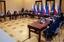Posiedzenie nowej Rady ds. COVID-19, pod przewodnictwem premiera Mateusza Morawieckiego (Źródło: KPRM)