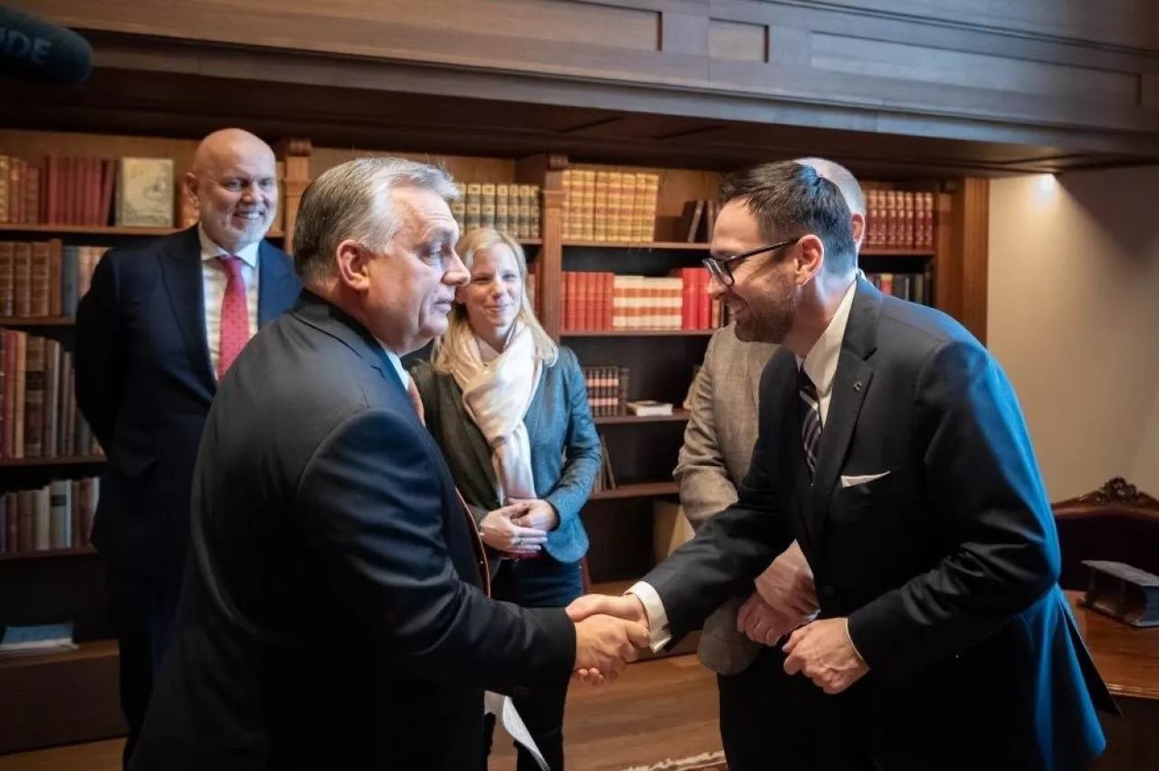 Spotkanie prezesa zarządu PKN Orlen Daniela Obajtka z premierem Węgier Victorem Orbánem (materiały prasowe)