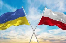 Flagi Ukrainy i Polski (Biedronka)