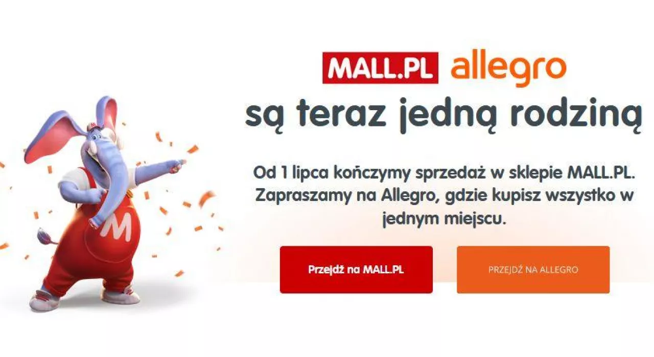 Mall.pl kończy działalność (Źródło: mall.pl)
