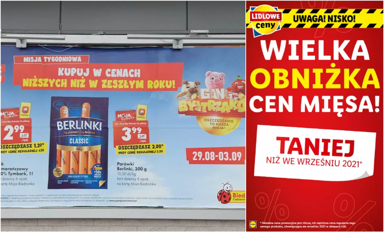 Lidl i Biedronka wystartowały z podobnymi hasłami promocyjnymi (wiadomoscihandlowe.pl, Lidl)
