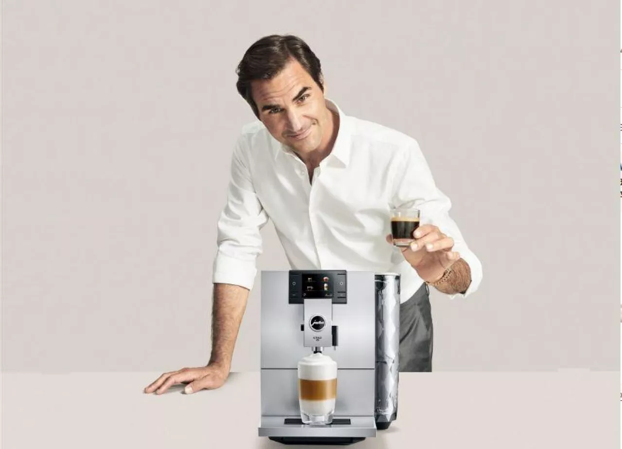 Roger Federer ambasador marki ekspresów do kawy Jura (Jura)