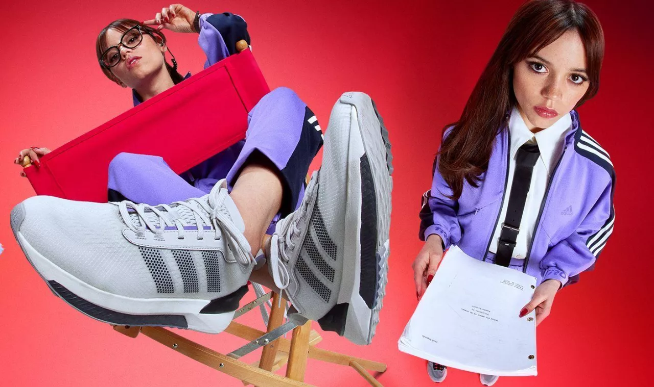 Jenna Ortega, czyli netflixowa Wednesday twarzą nowej kategorii ubrań marki Adidas (Adidas)