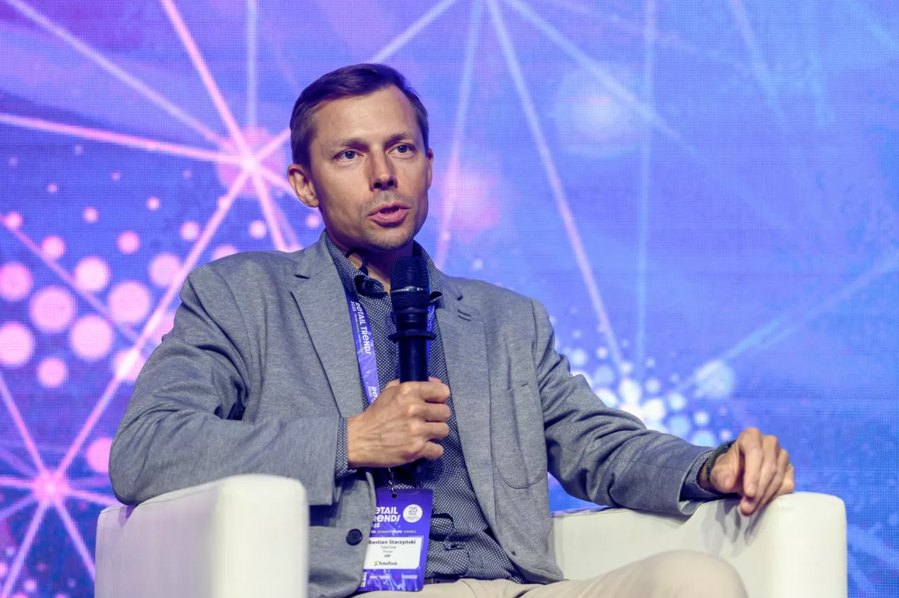 Sebastian Starzyński, prezes TakeTask, podczas Retail Trends 2023