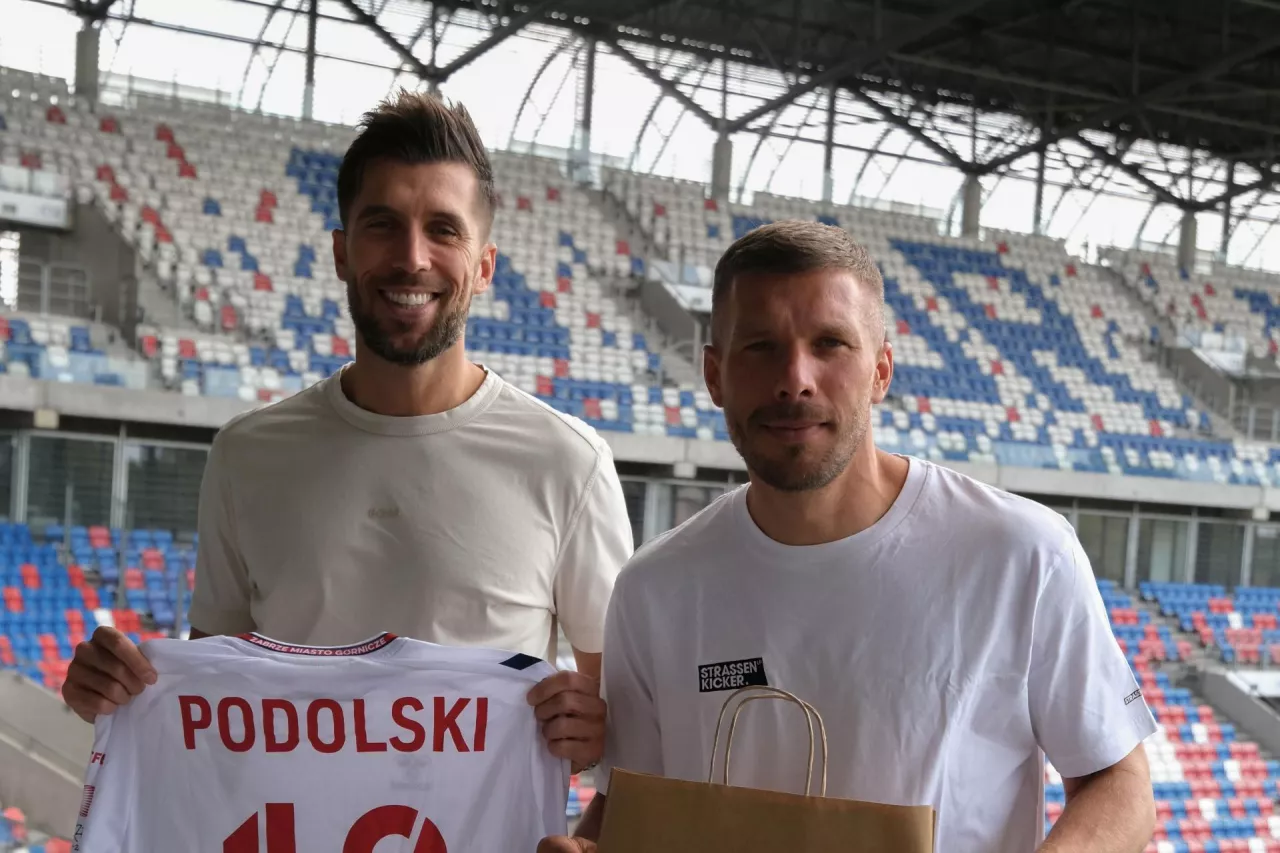 Lukas Podolski i Marcin Mazurek, prezes i twórca firmy Body Chief (fot. mat. pras.)