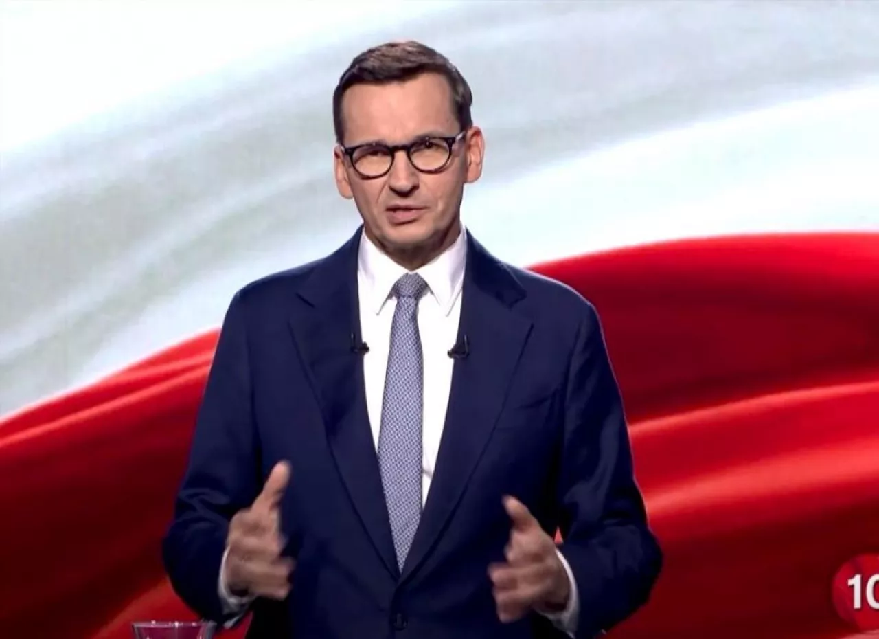 &lt;p&gt;Premier Mateusz Morawiecki podczas debaty wyborczej w TVP (fot. Youtube.com/tvpinfo)&lt;/p&gt;