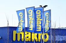 <p>Warsaw,Poland. 24 February 2018. Sign Makro. Company signboard Makro.</p>