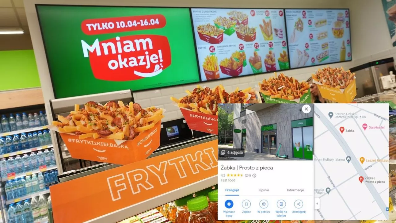 Sklepy Żabka zmieniają się w fast foody (Żabka Polska, Google maps)
