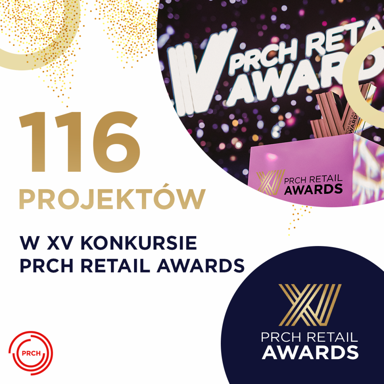 116 PROJEKTÓW W XV KONKURSIE PRCH RETAIL AWARDS