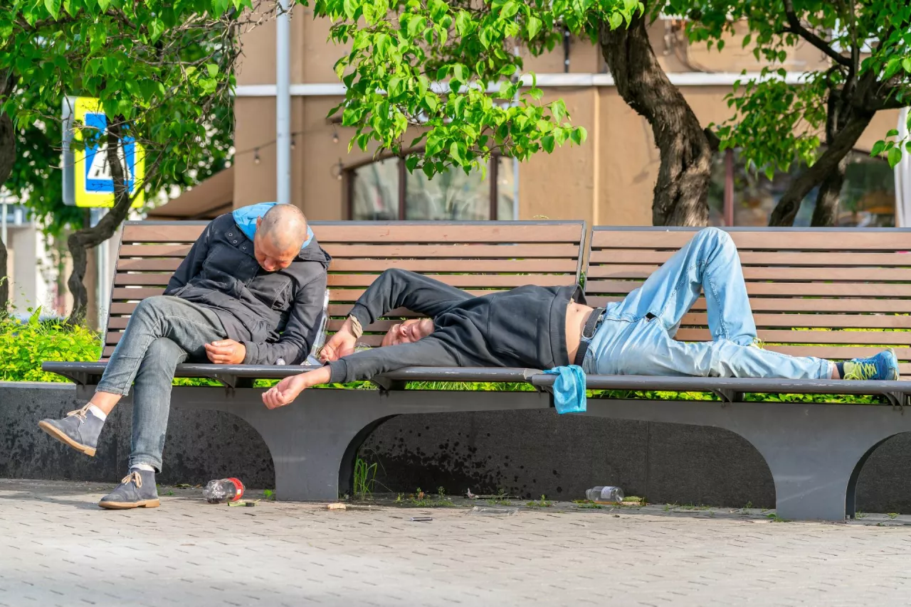 Można sobie spokojnie chlapnąć na ławeczce, nikt się nie przyczepi (fot. Alex Popov/Shutterstock)