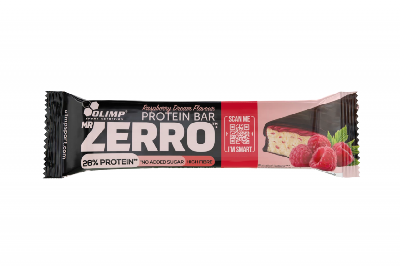 Protein Bar MR Zero (smak malinowy) nagrodzony srebrną Perłą Rynku FMCG