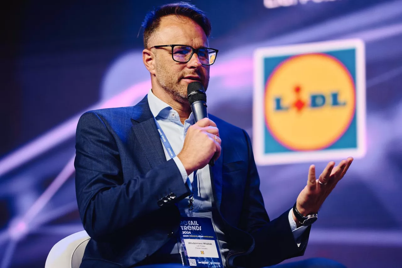 Włodzimierz Wlaźlak, prezes zarządu Lidl Polska, podczas kongresu Retail Trends 2024 (fot. wiadomoscihandlowe.pl)