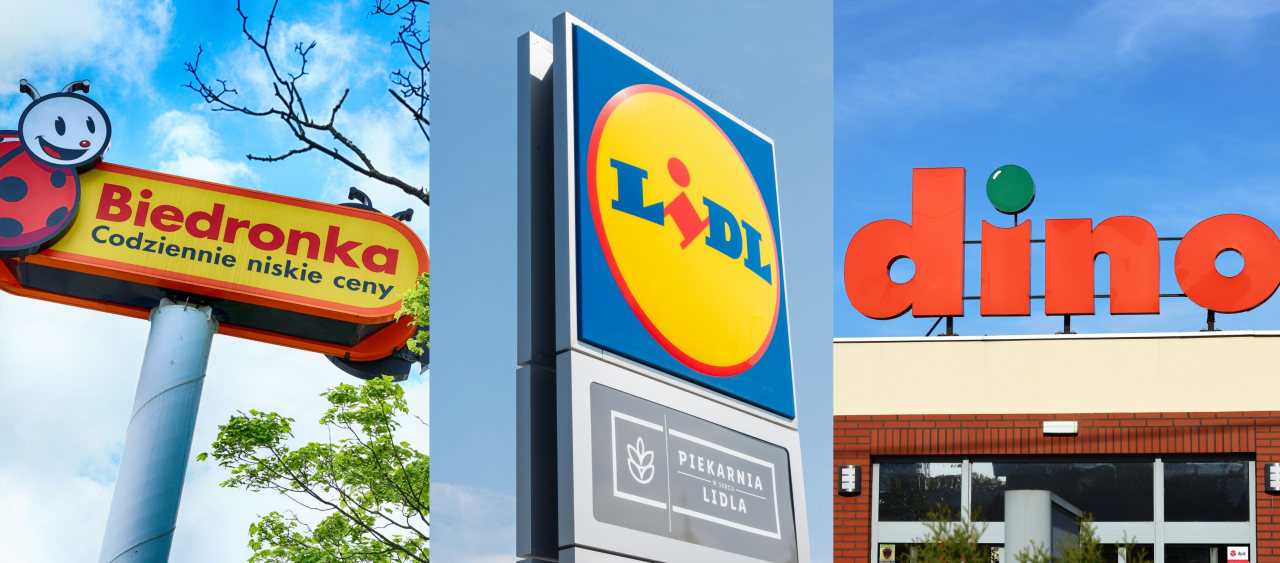 Do Biedronki, Lidl i Dino należy łącznie blisko 50 proc. wartościowych udziałów w zakupach FMCG robionych przez gospodarstwa domowe w Polsce (fot. Shutterstock)