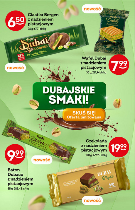 Dubajska Żabka! Co tam czekolada, sieć zielonych sklepów wprowadza mocną ofertę produktów z nadzieniem pistacjowym