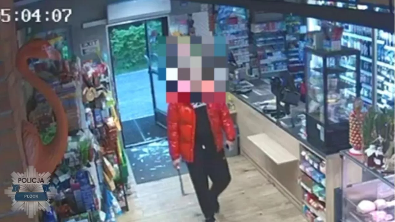 <p>27-latek z maczetą napadł na sklep w gminie Gąbin (fot. KMP Płock)</p>