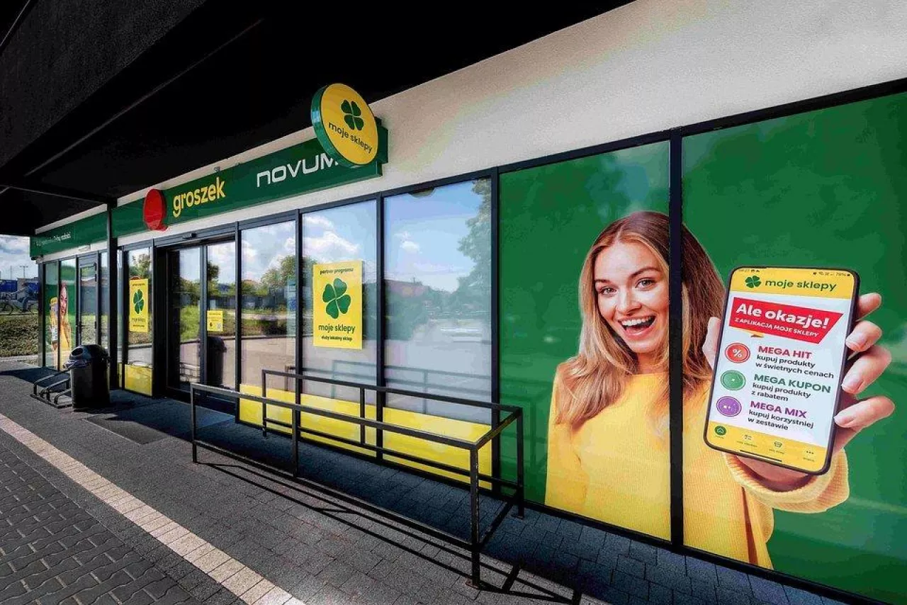 <p>Sklep sieci Groszek w nowym koncepcie wizualnym (fot. Eurocash)</p>