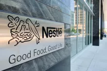 ARLINGTON, VA - MAY 19, 2019NESTLE USA - entrance to headquarters building with sign