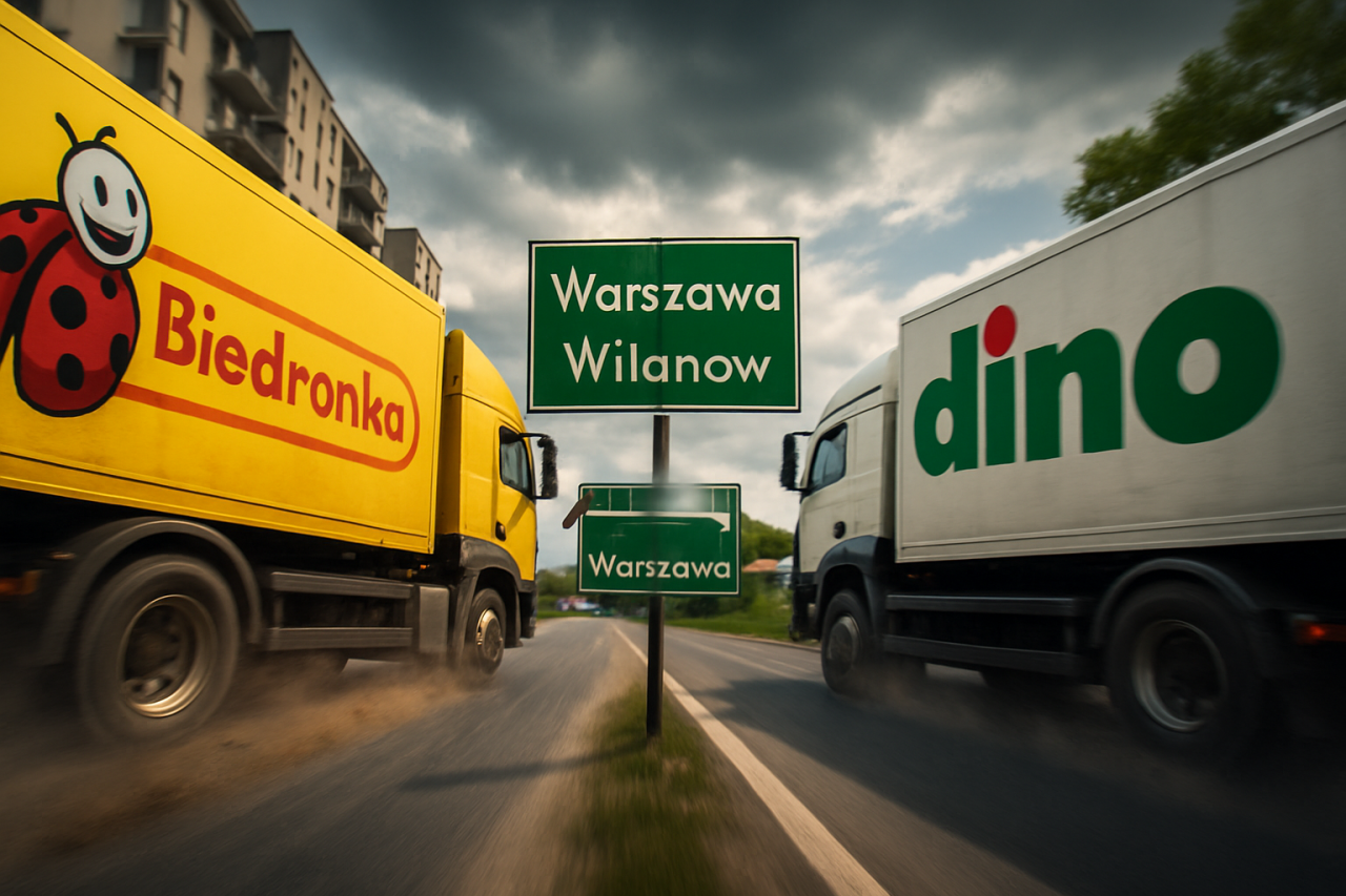 Biedronka i Dino otwierają sklepy na warszawskim Wilanowie, Źródło: GPT Chat