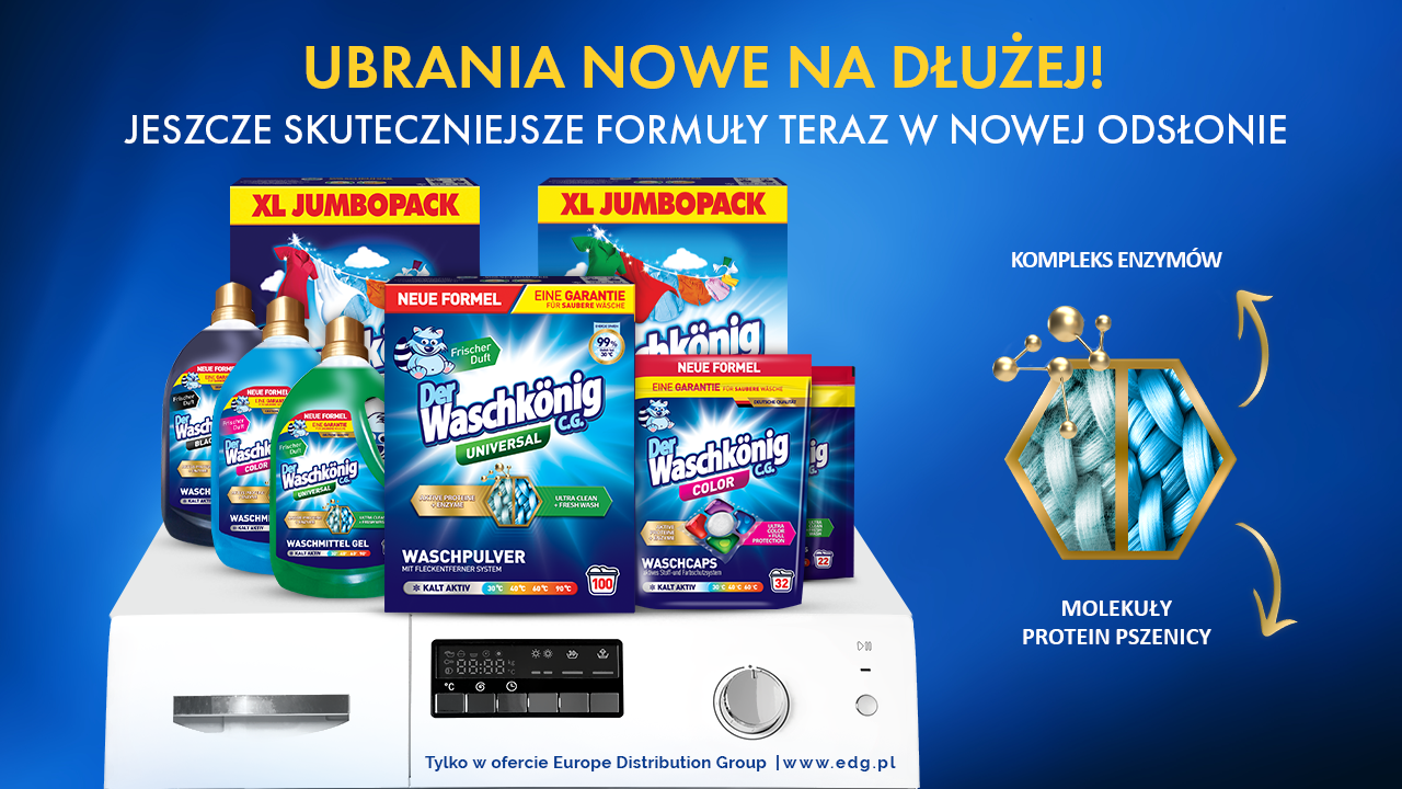 Der Waschkönig – ubrania NOWE na dłużej! Jeszcze skuteczniejsze formuły teraz w nowej odsłoni