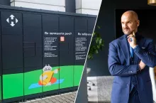 Nowa Poshta chwali się, że ma więcej automatów paczkowych niż InPost w Polsce (fot. Nova Poshta + InPost)