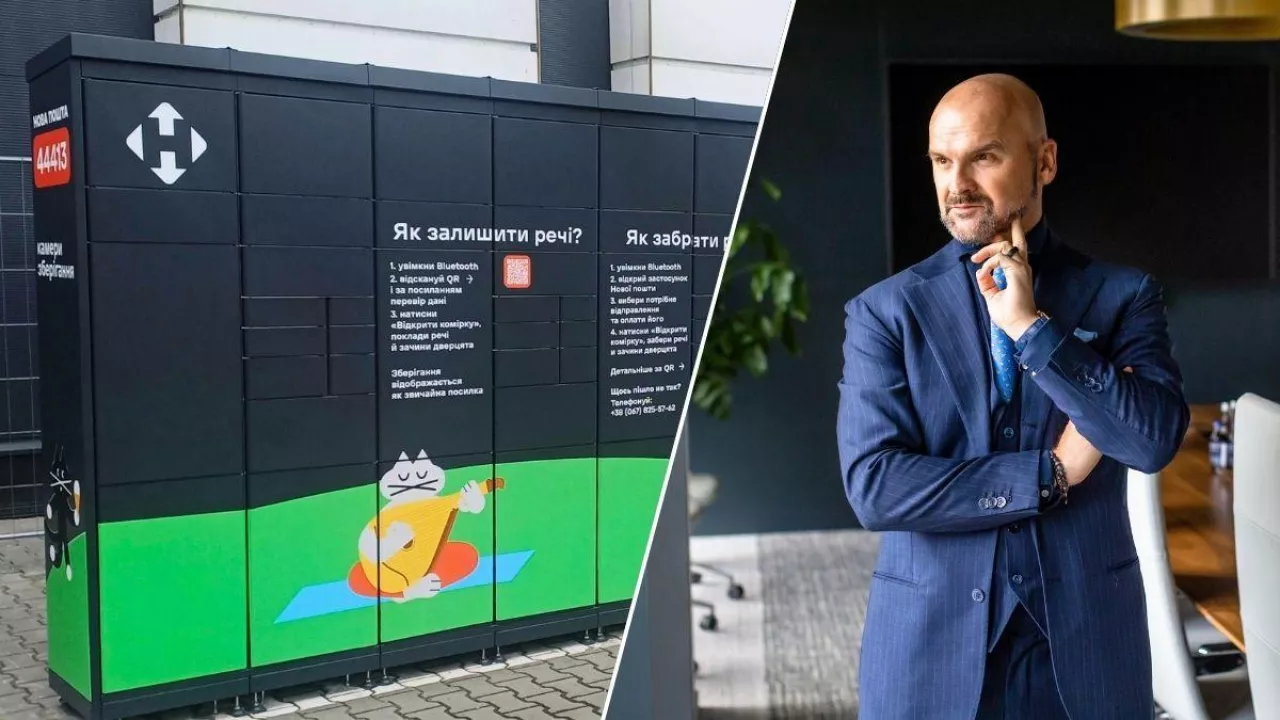 Nowa Poshta chwali się, że ma więcej automatów paczkowych niż InPost w Polsce (fot. Nova Poshta + InPost)