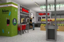 Wizualizacja dedykowanego dzieciom sklepu Carrefour w Smart Kids Planet w Krakowie (fot. Carrefour)
