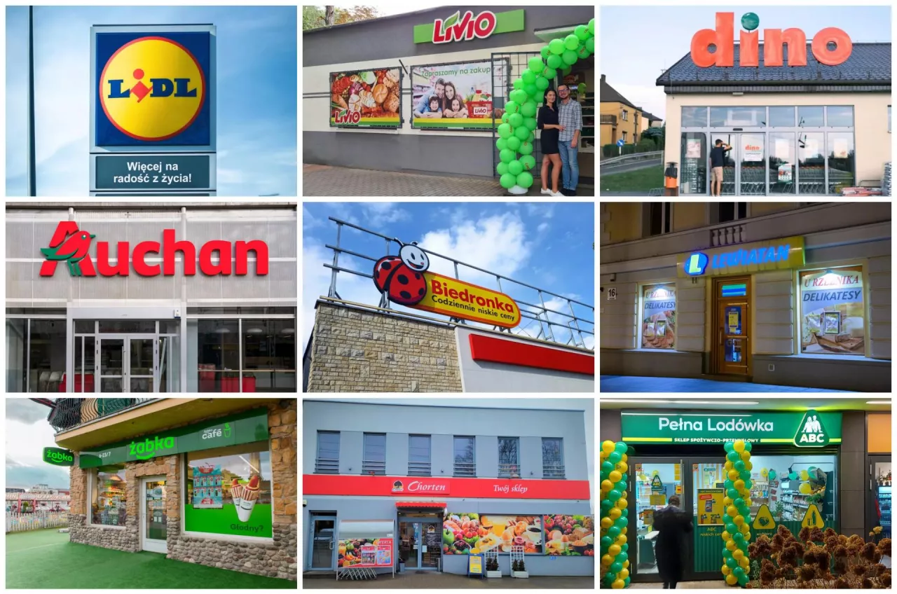 Zobacz ranking największych spożywczych sieci handlowych w Polsce (fot. wiadomoscihandlowe.pl; mat. prasowe; Shutterstock; Magda Wygralak/Shutterstock; Elninho/Shutterstock; Łukasz Rawa; Karolis Kavolelis/Shutterstock)
