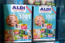 Na zdj. gazetka sieci Aldi (fot. wiadomoscihandlowe.pl)